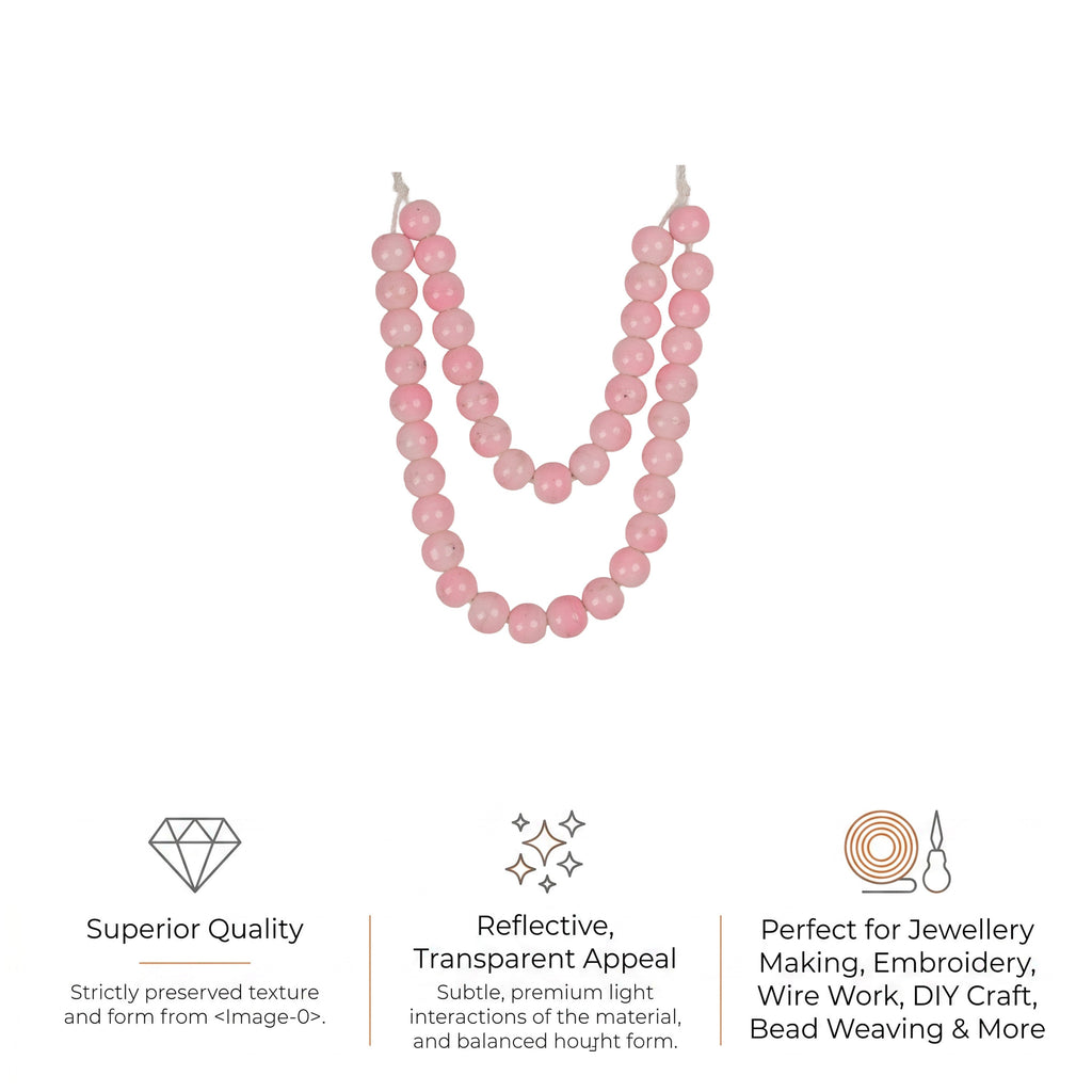 Glass Beads Round Blush Pink Approx 8.27mm 1 String