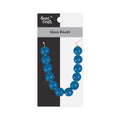 Glass Beads Flat Round Azure Approx 15.65mm 1 String