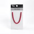 Glass Beads Round Ruby Red Approx 6.3Mm 1 String