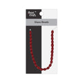 Glass Beads Oval Ruby Red Approx 5.96mm 1 String
