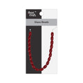 Glass Beads Oval Ruby Red Approx 8.19mm 1 String