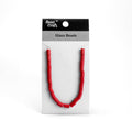 Glass Beads Tube Ruby Red Approx 6.23X9.06mm 1 String