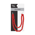 Glass Beads Drum Shape Ruby Red Approx 6.52X7.08mm 30gm 1 String