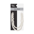 Glass Beads Drum Shape White Approx 6.52X7.08mm 30gm 1 String