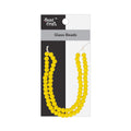 Glass Beads Round Shape Sunny Yellow Approx 6.13X7.48mm 30gm 1 String
