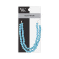 Glass Beads Round Shape Marine Blue Approx 6.13X7.48mm 30gm 1 String