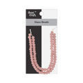 Glass Beads Round Shape Rose Pink Approx 6.13X7.48mm 30gm 1 String