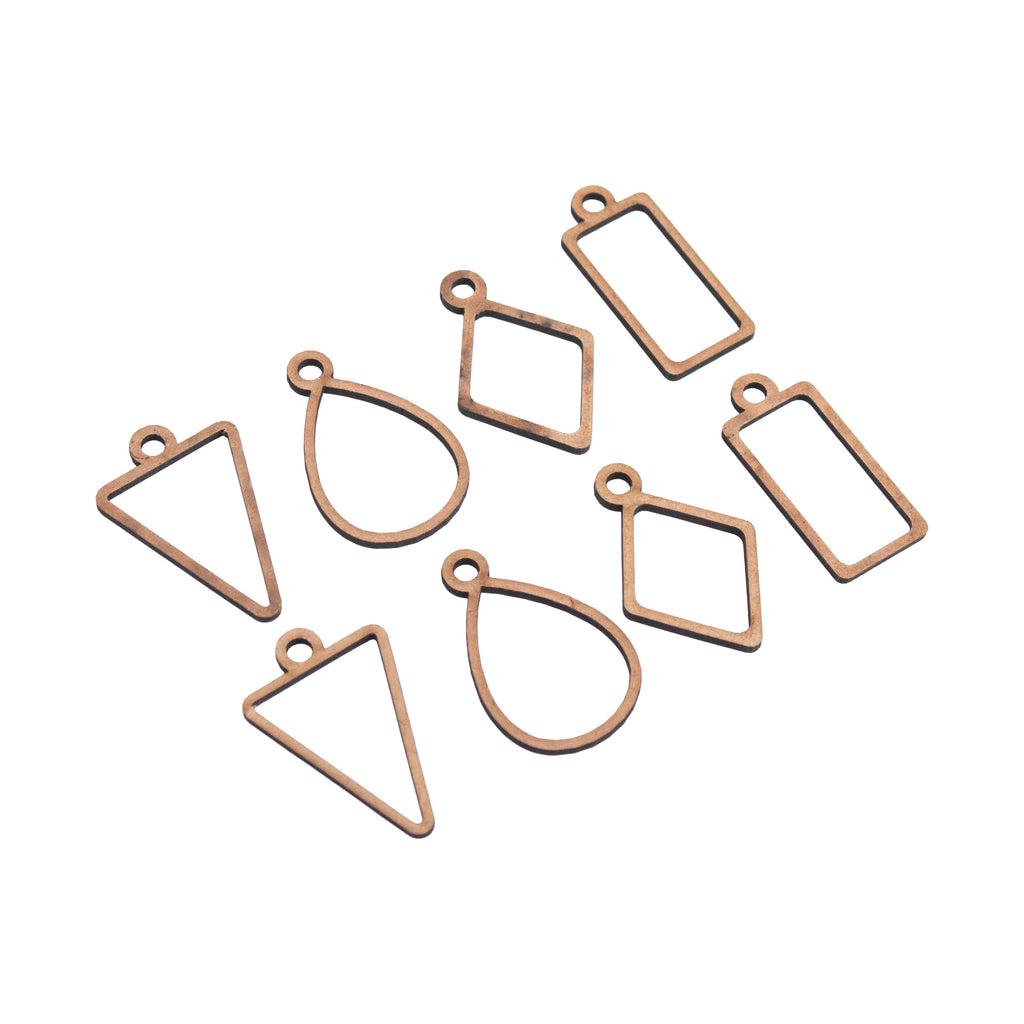 MDF Earring Base 4 Designs Each 2 pc