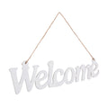Wooden Hanging Decor - Welcome 4mm Thickness Approx 7.2 x 30.5cm 1pc