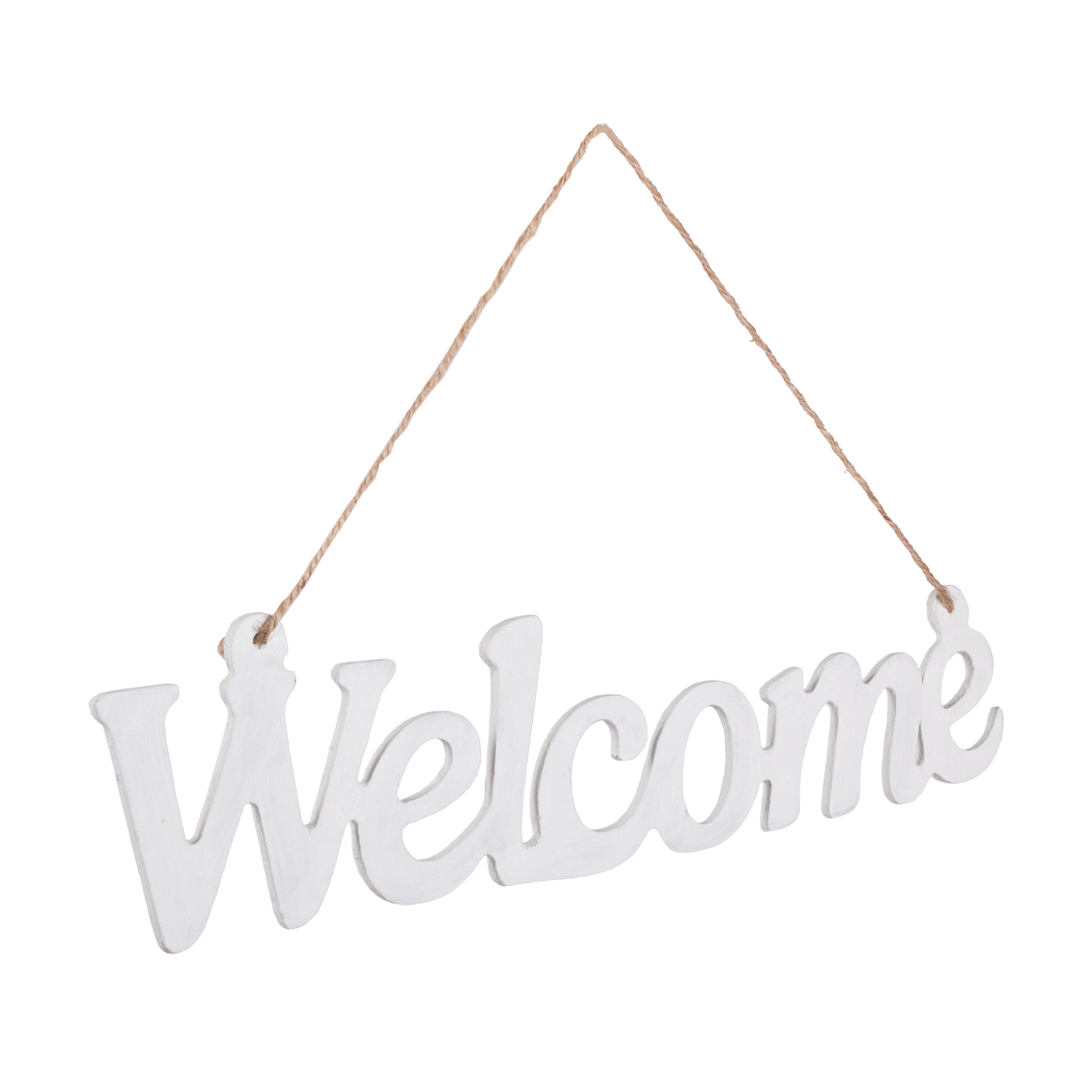 Wooden Hanging Decor - Welcome 4mm Thickness Approx 7.2 x 30.5cm 1pc