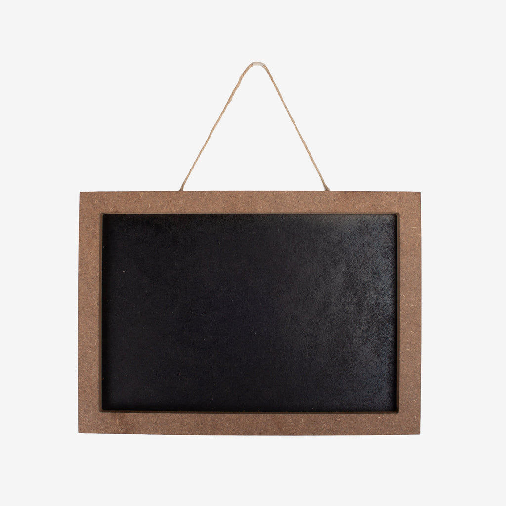 Chalk Hanging Message Board MDF 12mm Thickness Approx 9.5 x 6.75 x 0.5in 1pc