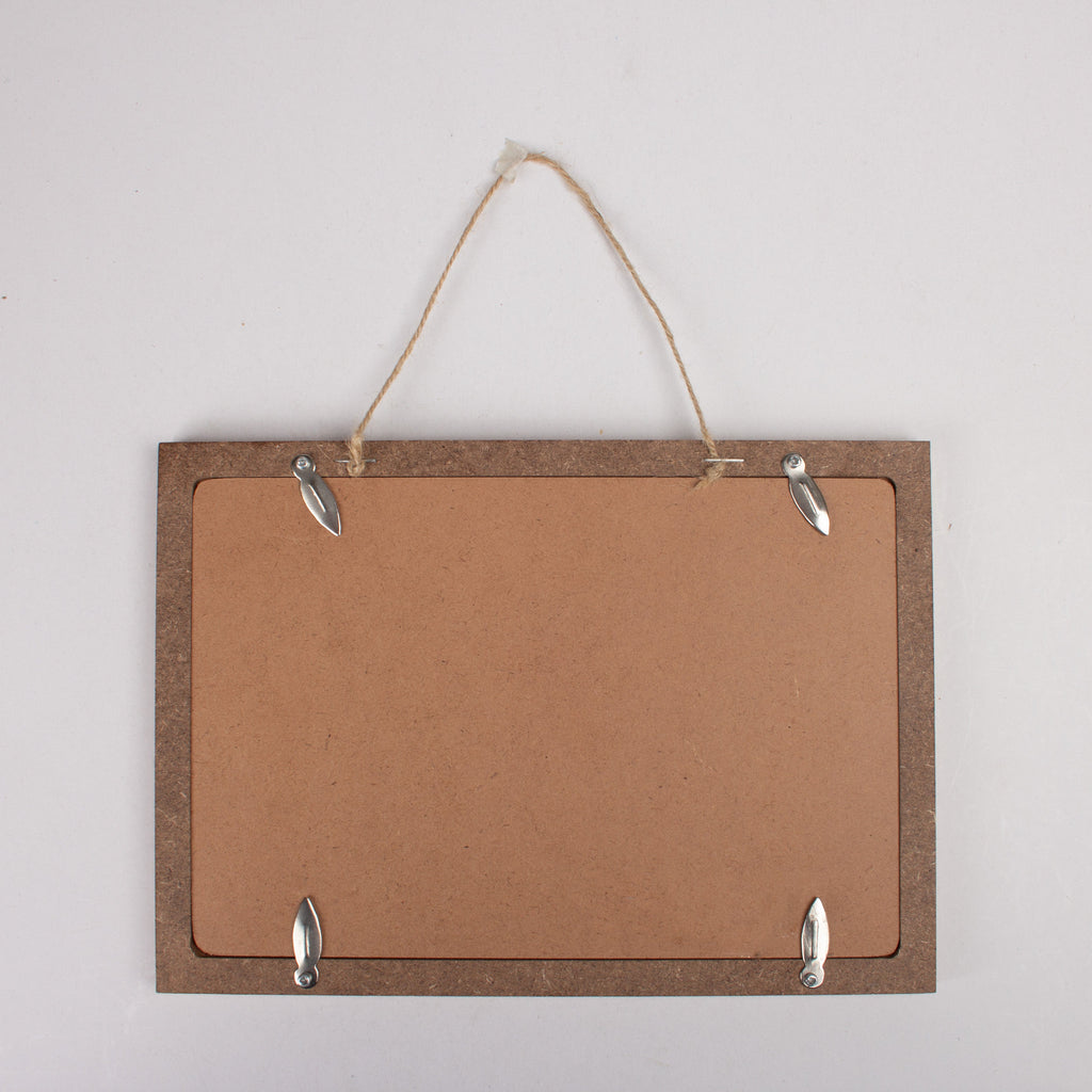 Chalk Hanging Message Board MDF 12mm Thickness Approx 9.5 x 6.75 x 0.5in 1pc