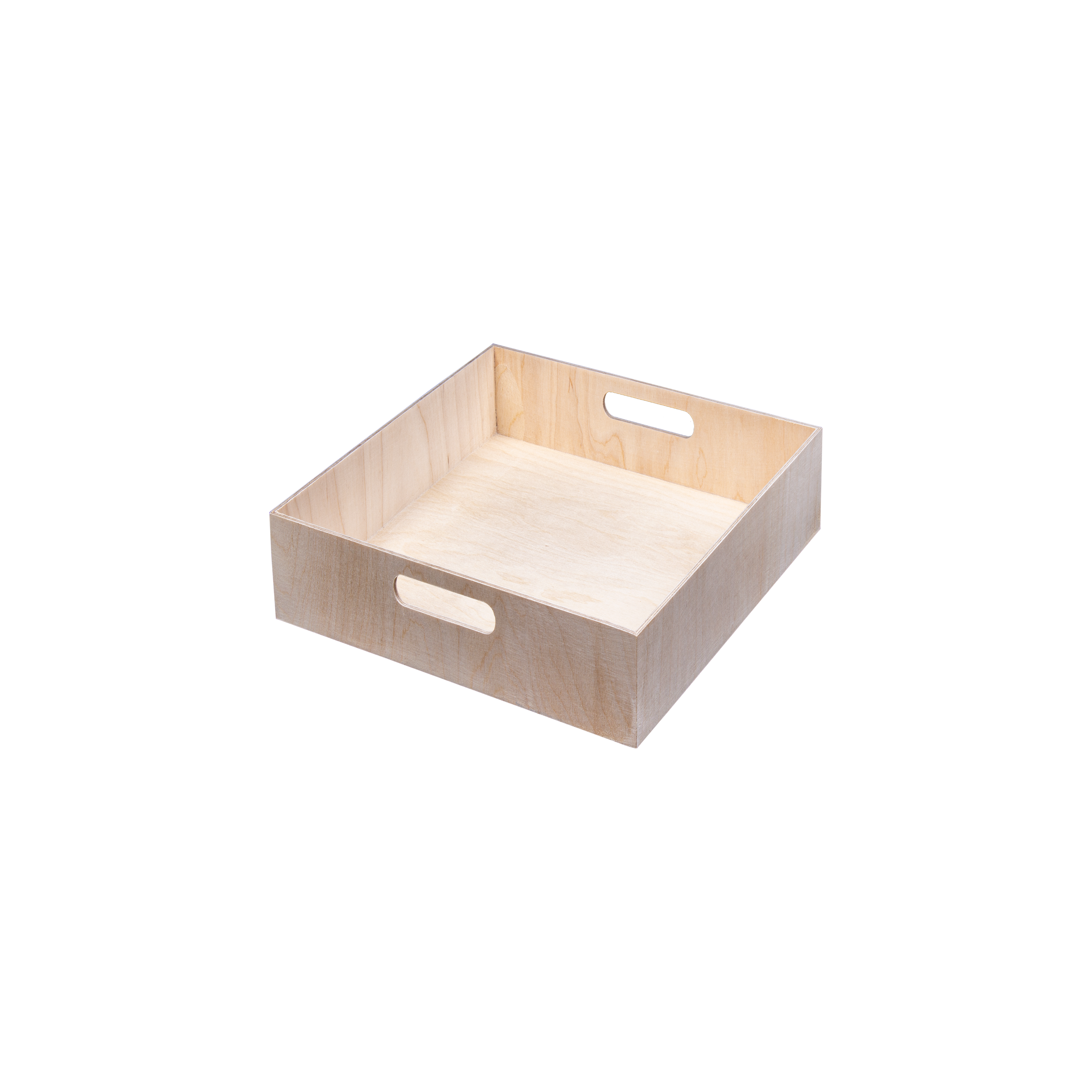 Wooden Gift Tray - Birch Wood, Square, L6in x W6in x H1.75in, 1 pc