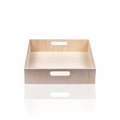 Wooden Gift Tray - Birch Wood, Square, L8in x W8in x H2in, 1 pc