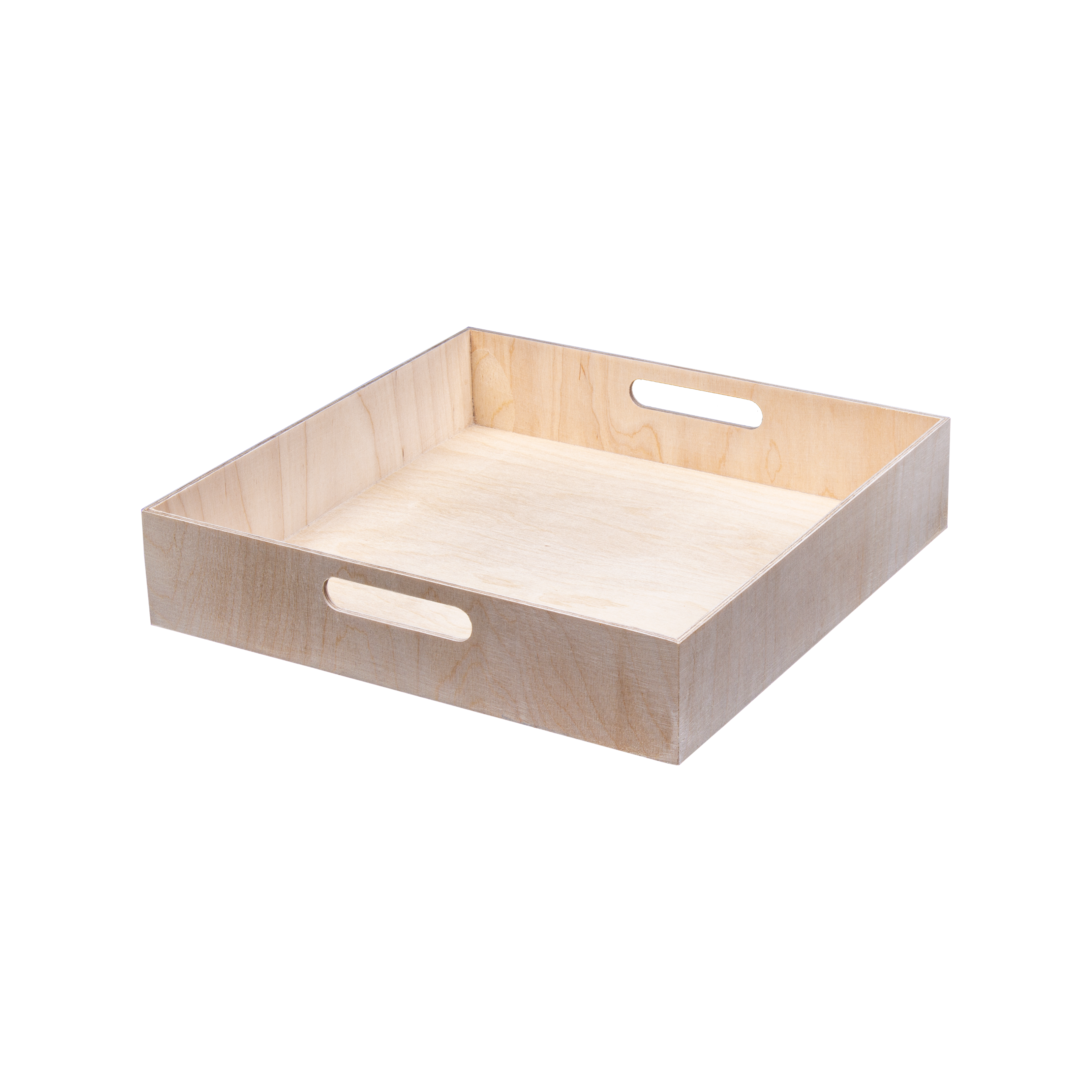 Wooden Gift Tray - Birch Wood, Square, L10in x W10in x H2.25in, 1 pc