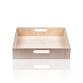 Wooden Gift Tray - Birch Wood, Square, L10in x W10in x H2.25in, 1 pc