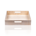 Wooden Gift Tray - Birch Wood, Square L12in x W12in x H2.25in, 1 pc