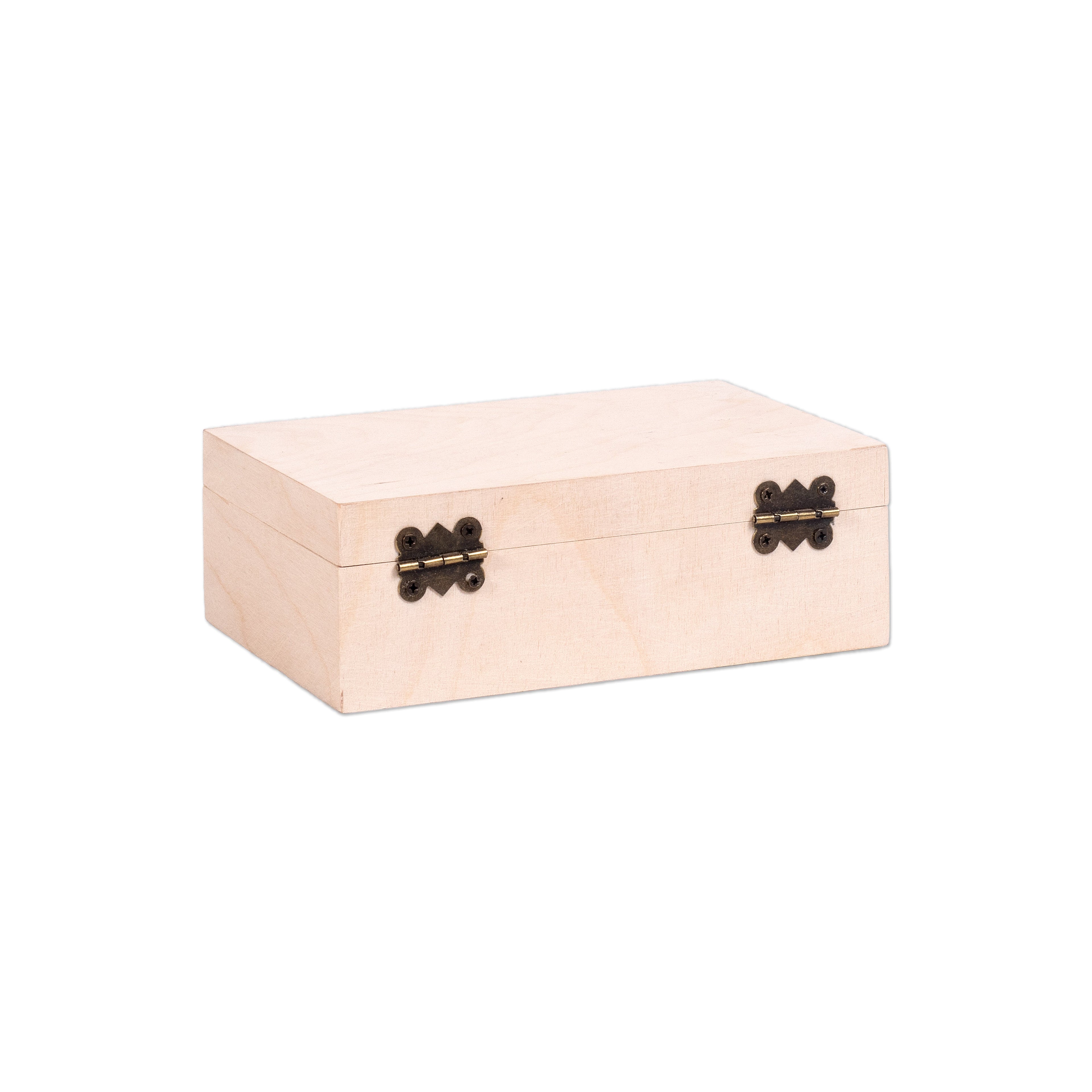 Birch Wood Waterproof Box With Metal Latch L6 X W4 X H2inch 1pc