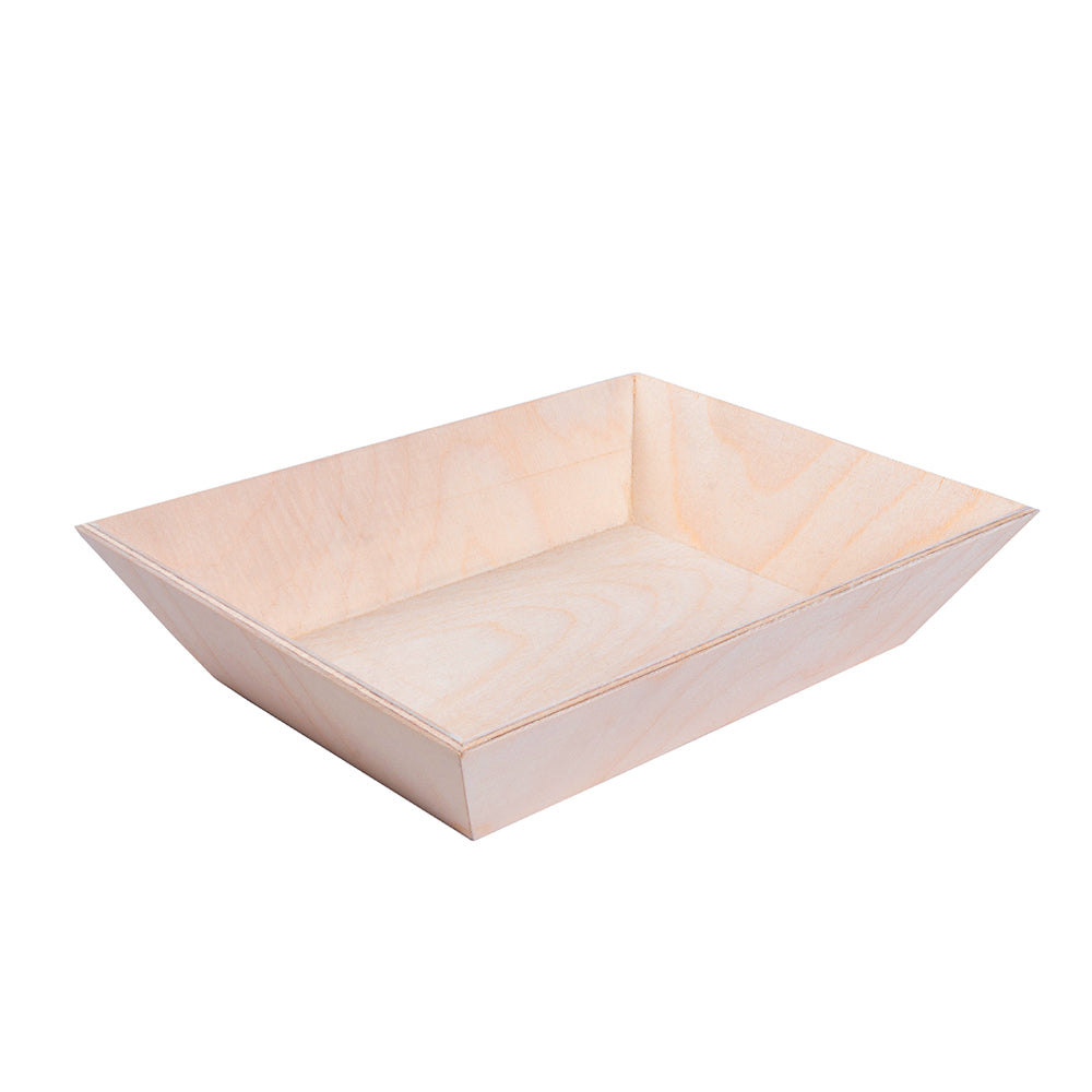 Birch Wood Gifting Tray - Waterproof, Approx. L6 x W4 x H1.65inch, 4mm Thick, 1 pc