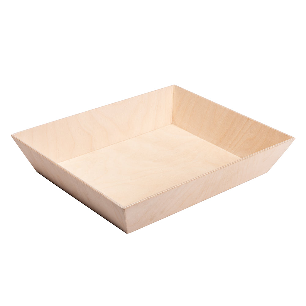 Birch Wood Gifting Tray - Waterproof, Approx. L10 x W8 x H2.16inch, 6mm Thick, 1 pc