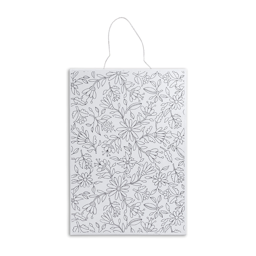 Paintable Pre-Printed Panel Floral Blossom Approx L12 XW8.5 X H1inch 1pc