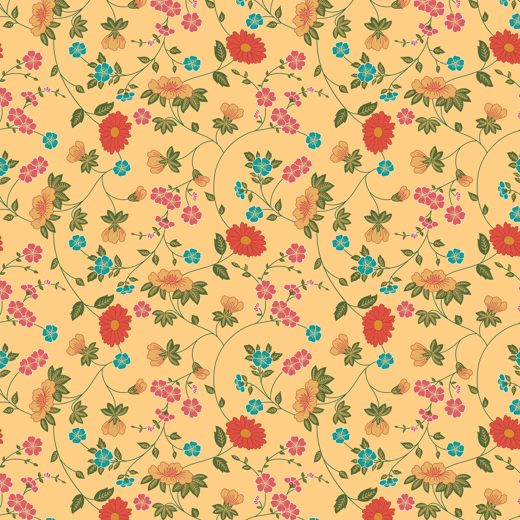 Printed Art Board 300gsm 27.5X19.5inch Ditsy Daisies 1Sheet