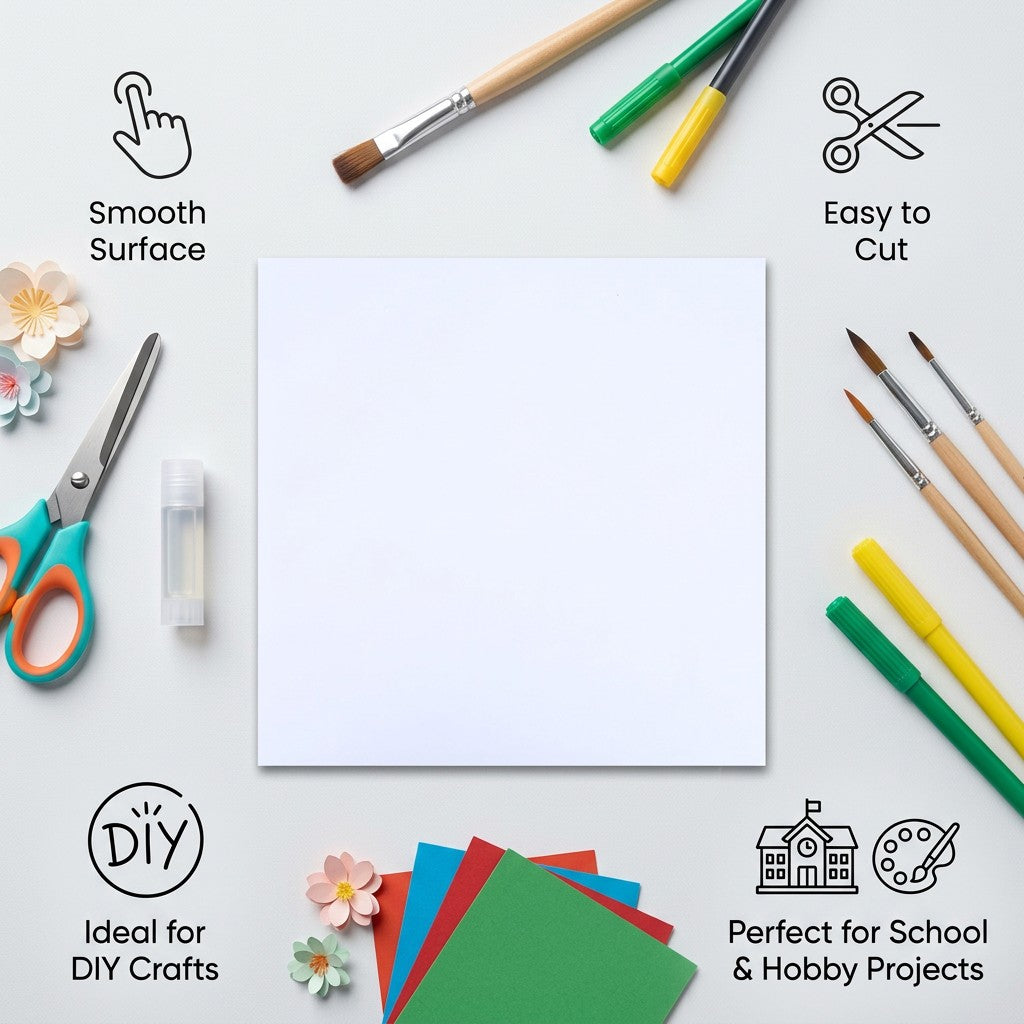 Eco Friendly Cotton Rag White Paper 12x12inch 200gsm 1Sheet