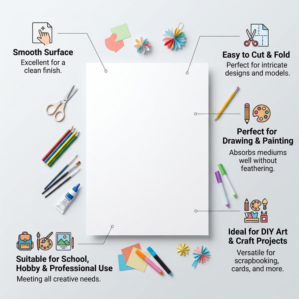 Cardstock Invo Board White A4 300Gsm 1Sheet