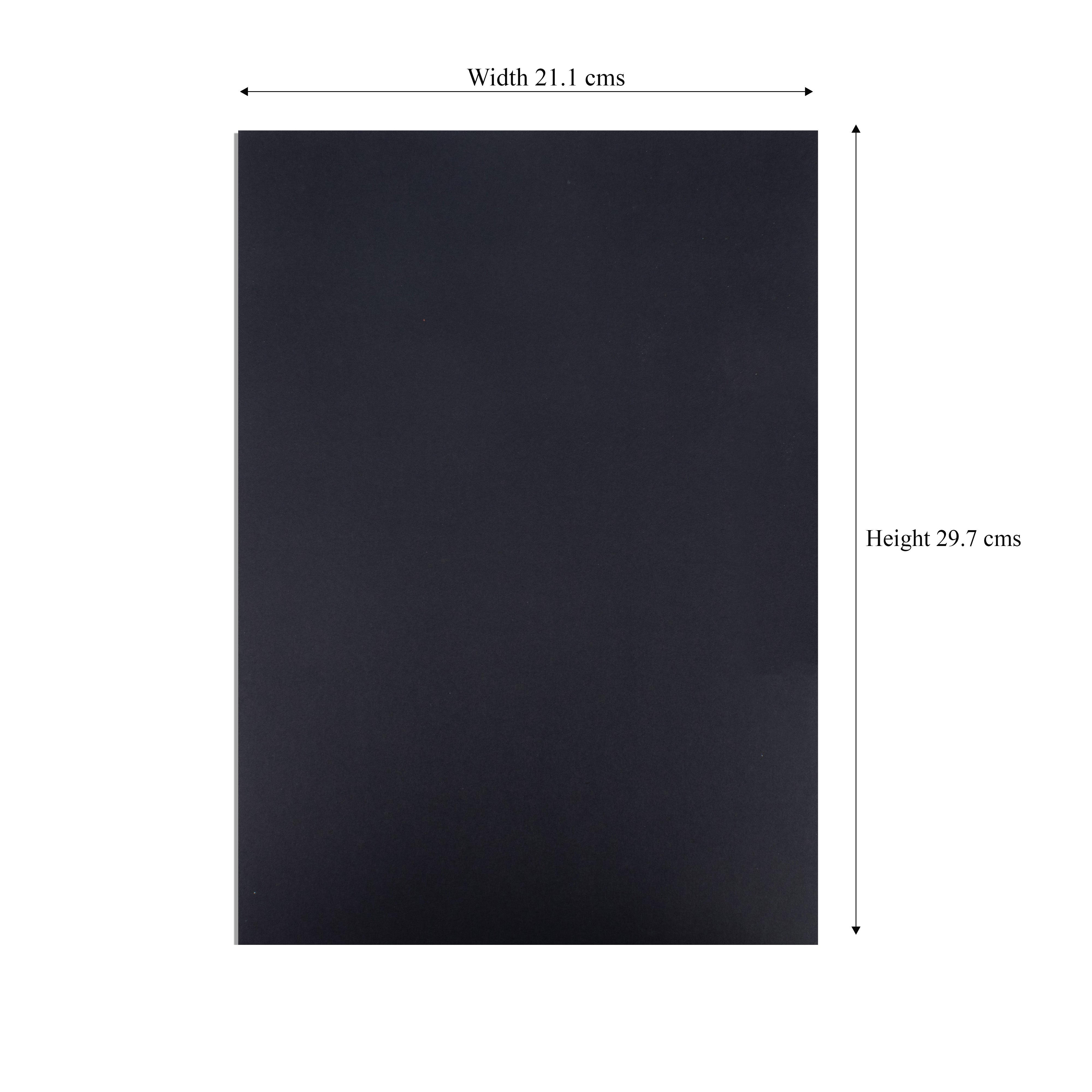 Cardstock Velvet Black A4 260gsm 1Sheet