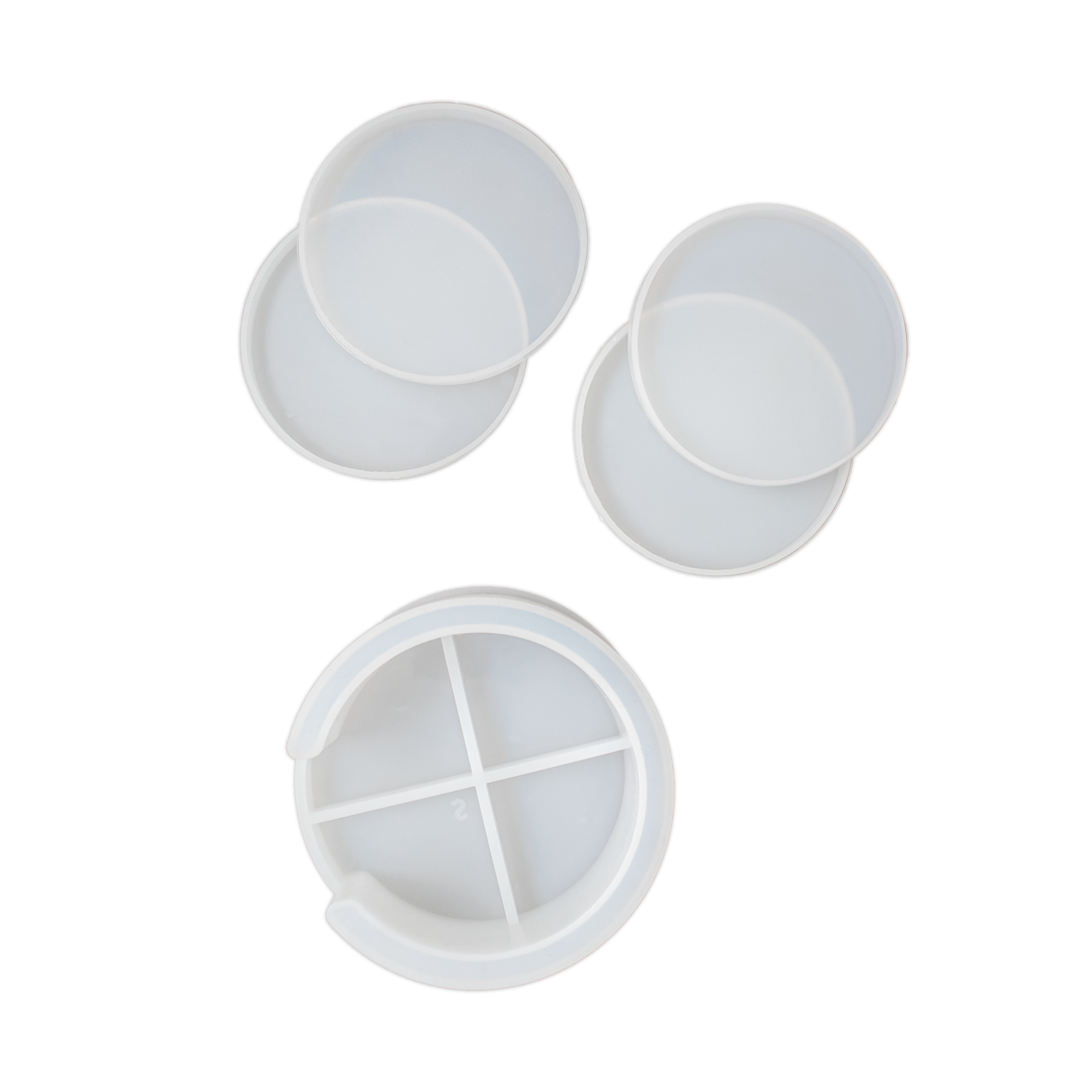 Silicone Mould Coaster And Stand Set H1.5 X 5inch Dia 1pc