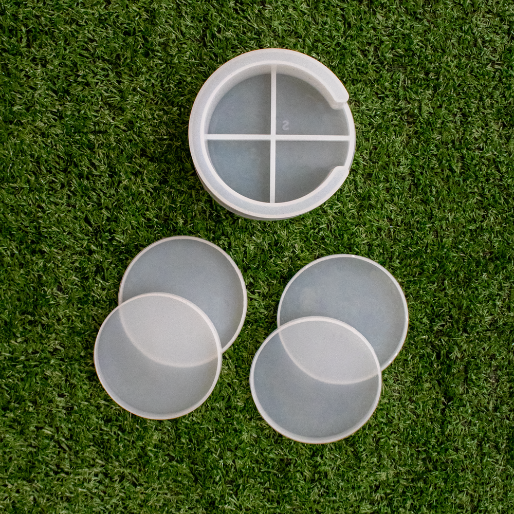 Silicone Mould Coaster And Stand Set H1.5 X 5inch Dia 1pc