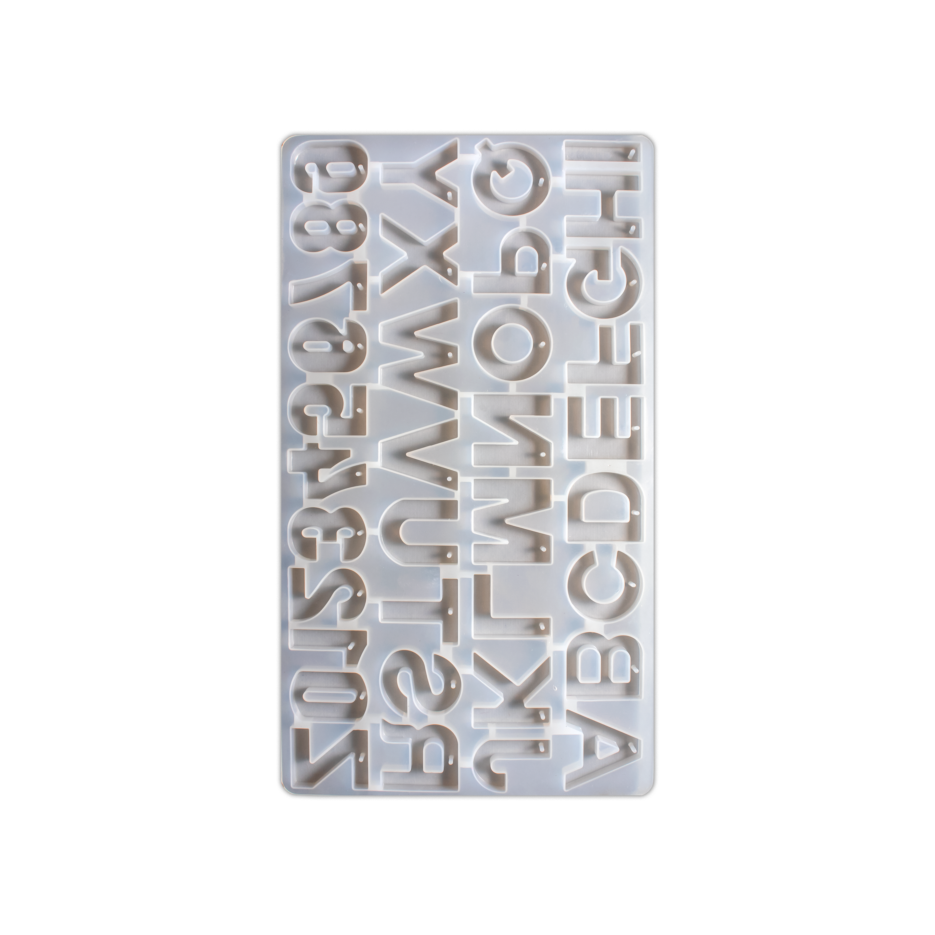 Silicone Mould Alphabet And Numbers L14 X W7.5inch Approx 1pc