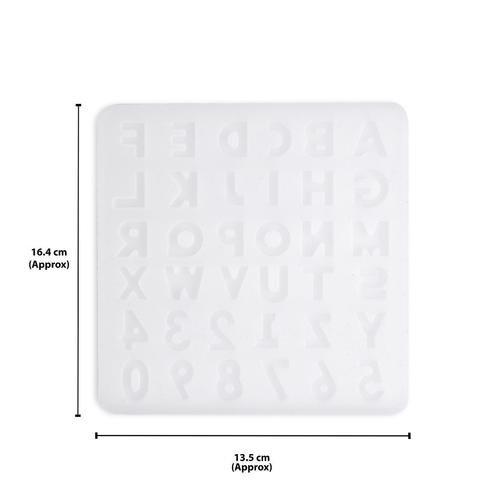 Silicone Mould Mini Alphabet And Numbers 1pc
