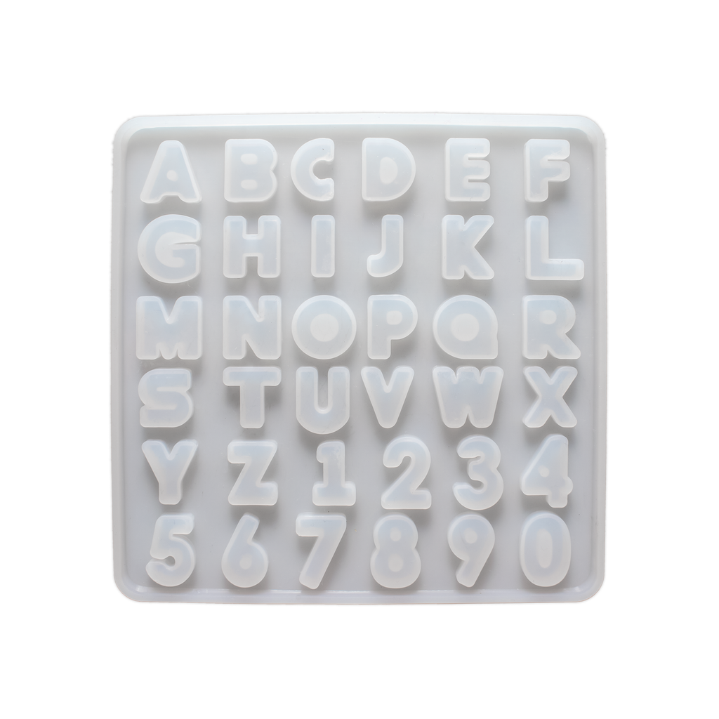 Silicone Mould Mini Alphabet And Numbers 1pc