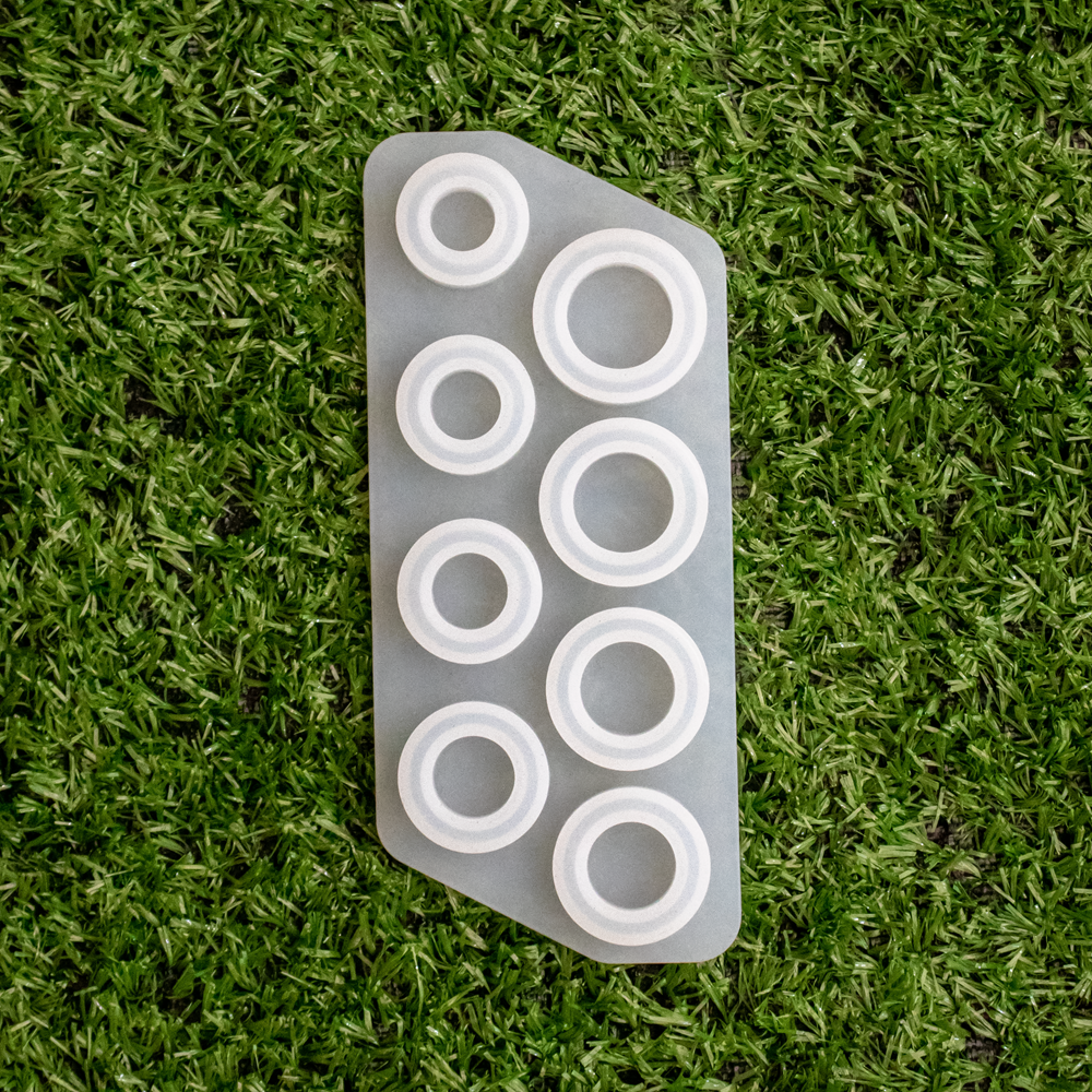 Silicone Mould Assorted Round Finger Rings L5.5 X W2.5inch Approx 1pc