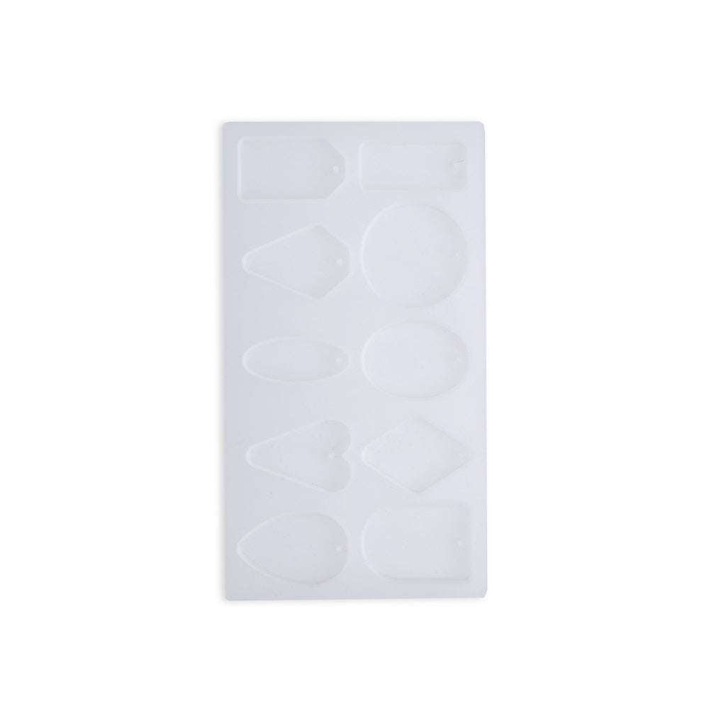 Silicone Mould Assorted 10 cavity Pendant Geometric Shapes 1pc