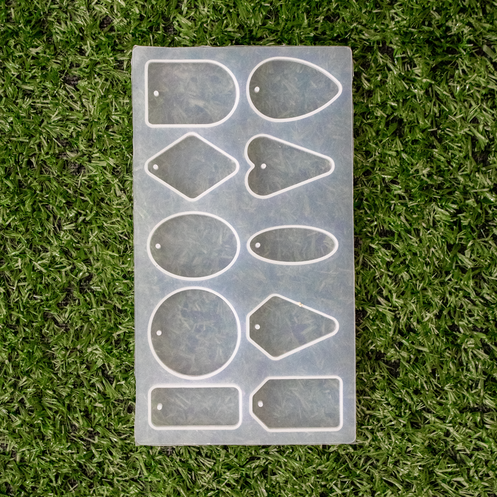 Silicone Mould Assorted 10 cavity Pendant Geometric Shapes 1pc