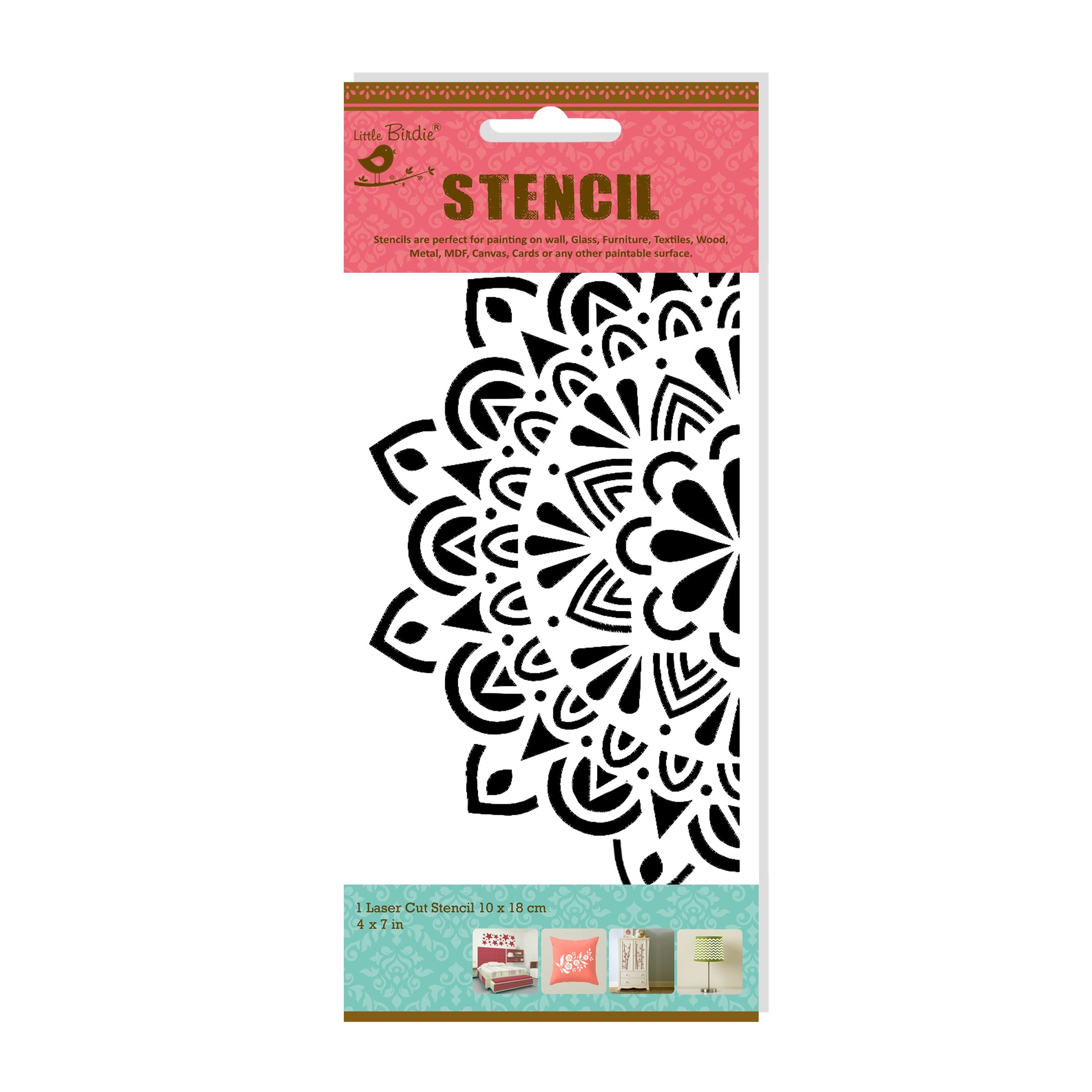 Stencil Rising Sun 4 X 7Inch 1Pc Pbci Lb