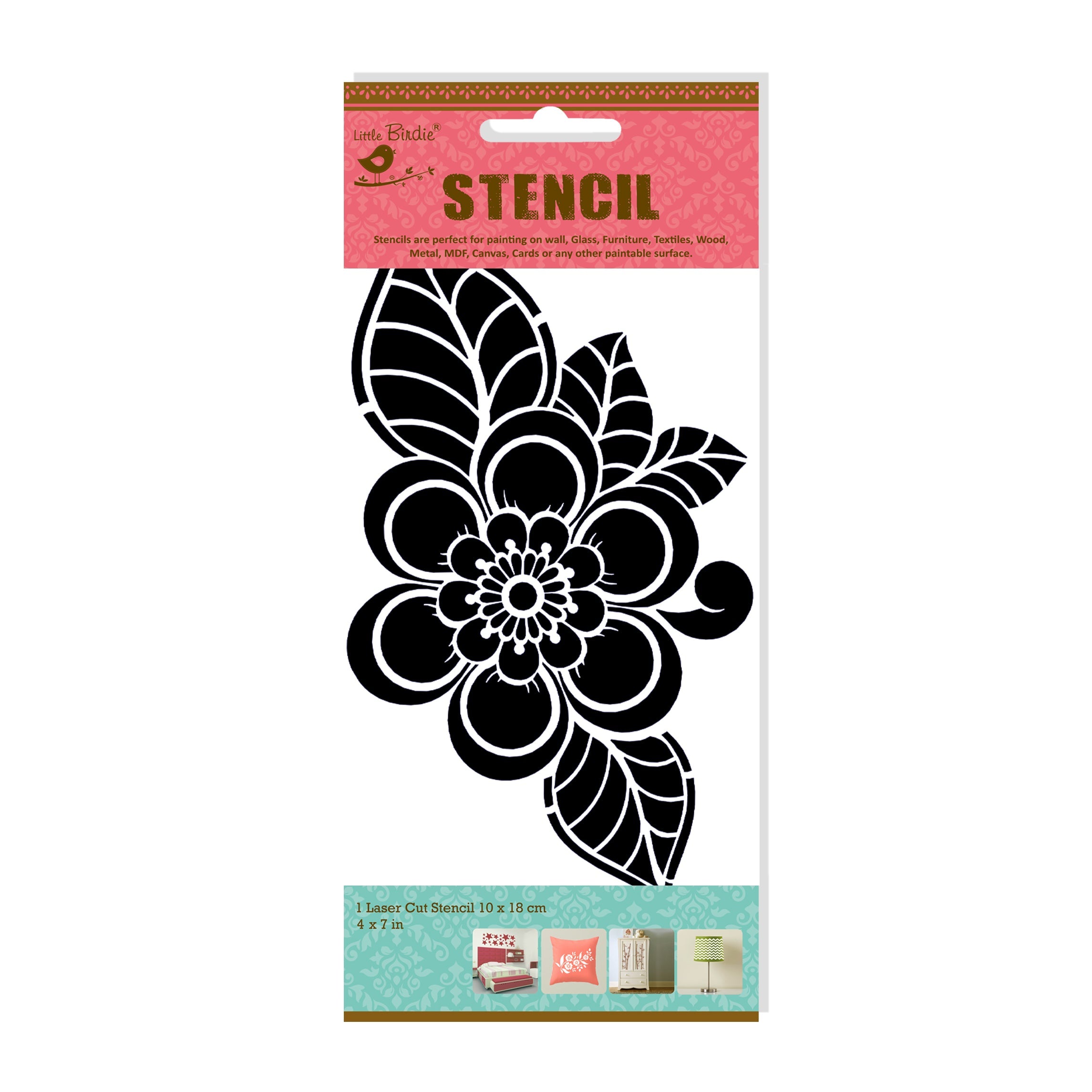 Stencil Wildflower 4 X 7Inch 1Pc Pbci Lb