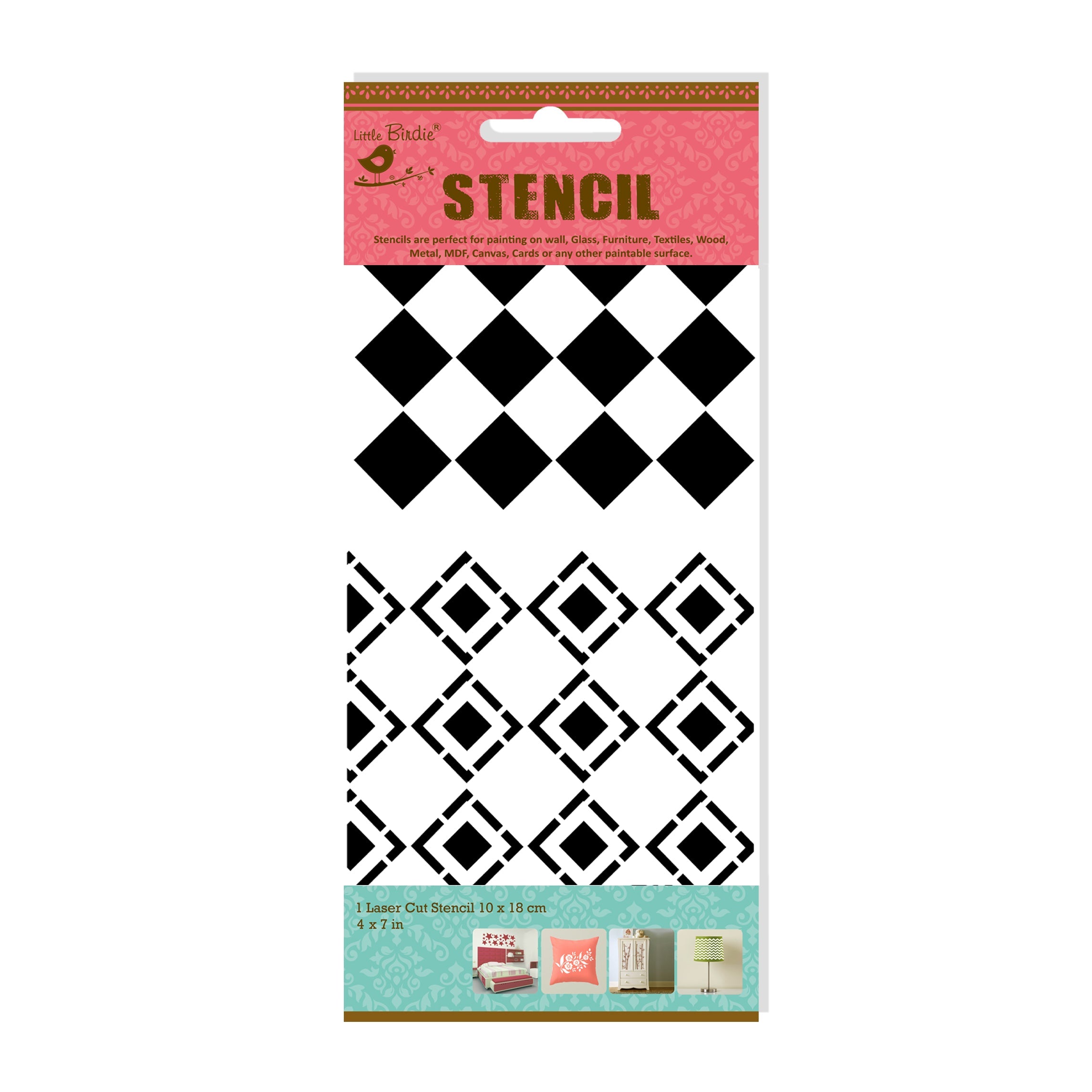 Stencil Diamond Fusion 4 X 7Inch 1Pc Pbci Lb