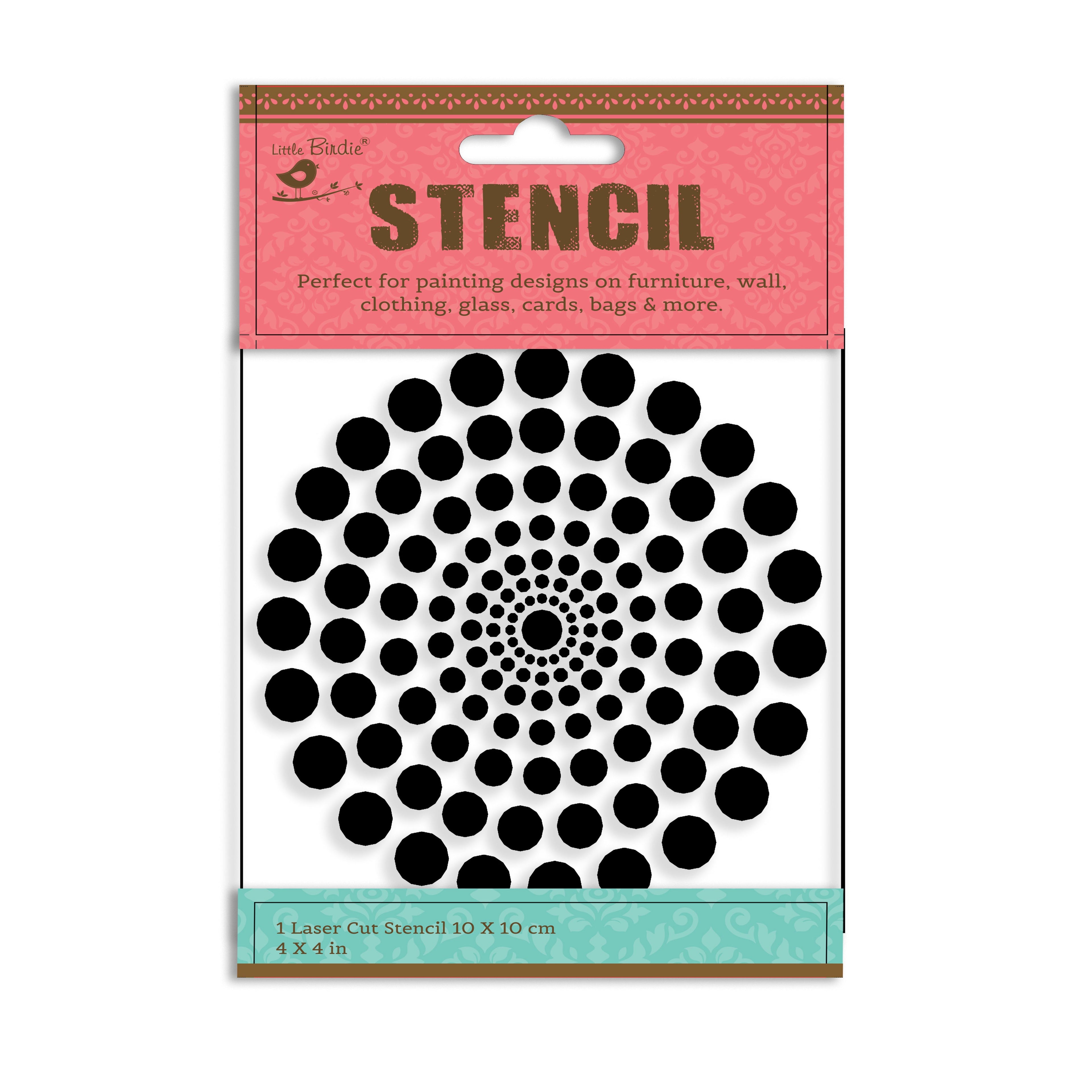 Stencil Dotted Circle 4 X 4Inch 1Pc Pbci Lb