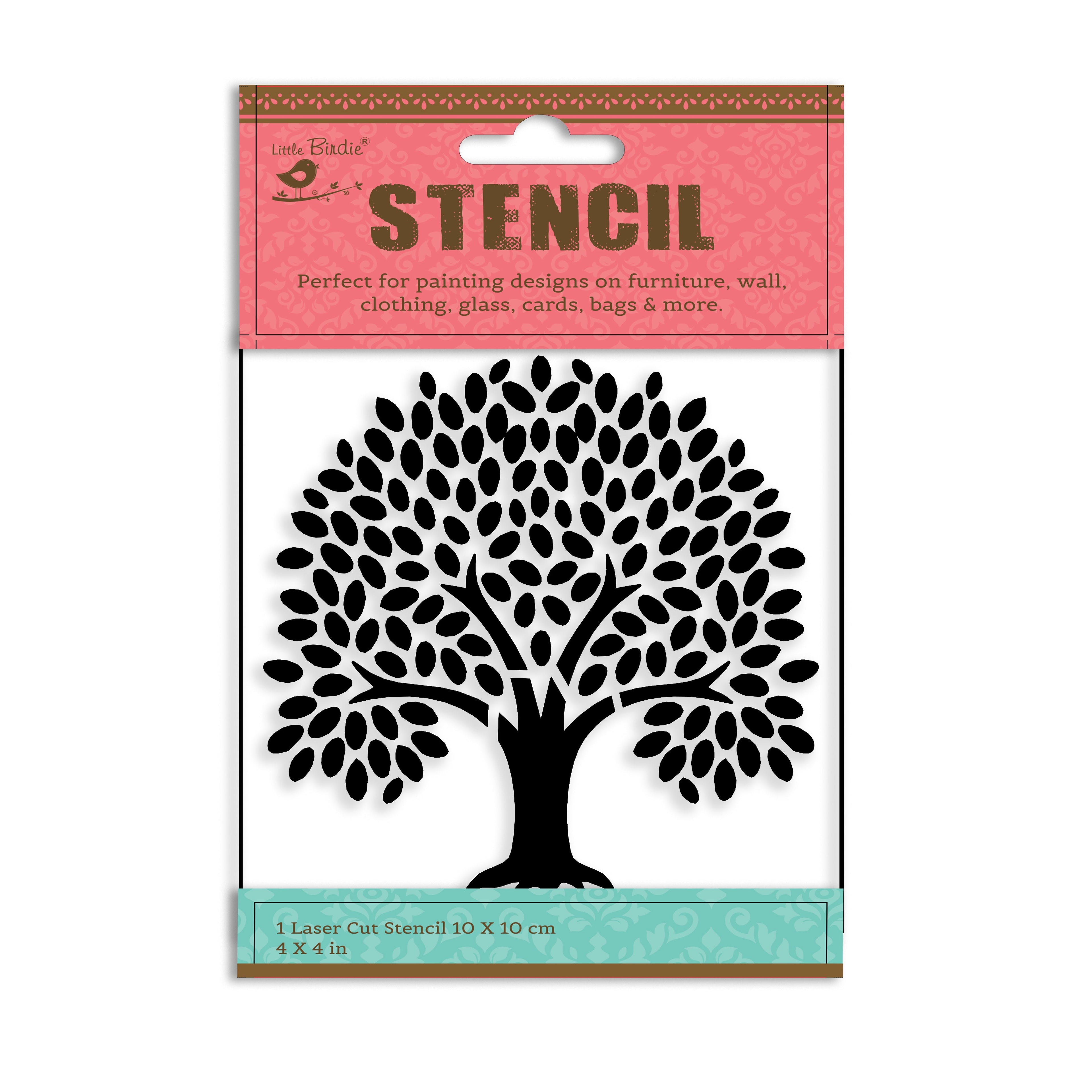 Stencil Evergreen Tree 4 X 4Inch 1Pc Pbci Lb