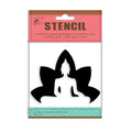 Stencil Lotus Buddha 4 X 4Inch 1Pc Pbci Lb