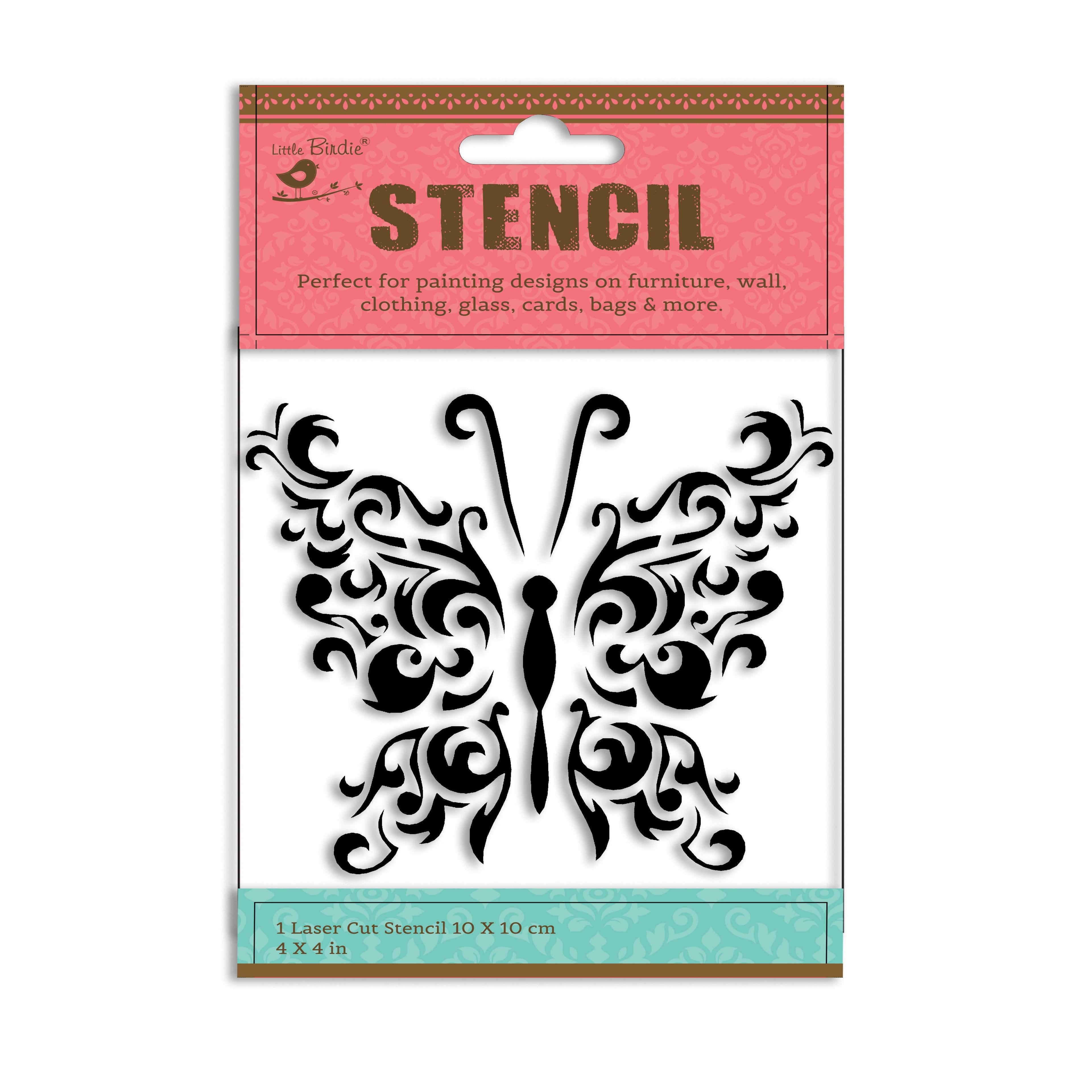 Stencil Butterfly Splendour 4 X 4Inch 1Pc Pbci Lb