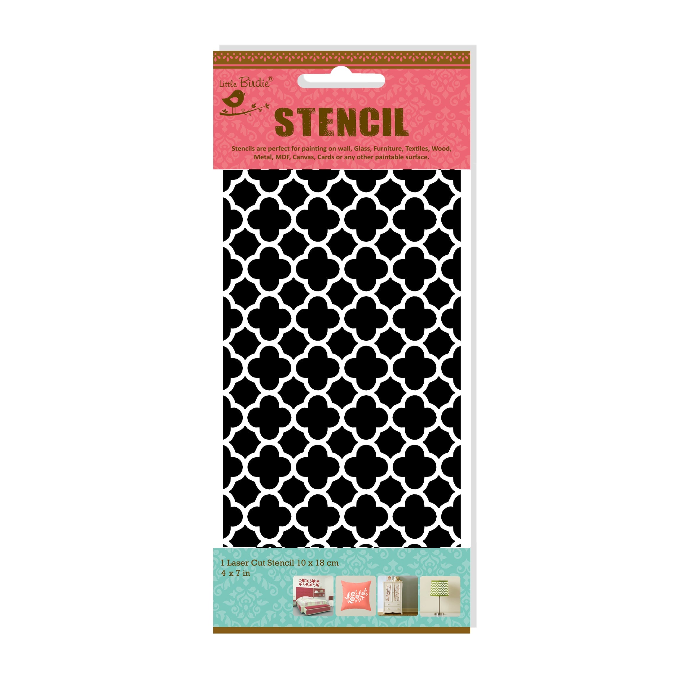 Stencil Mughal Trellis 4 X 7Inch 1Pc Pbci Lb