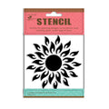 Stencil Flaming Sun 4 X 4Inch 1Pc Pbci Lb