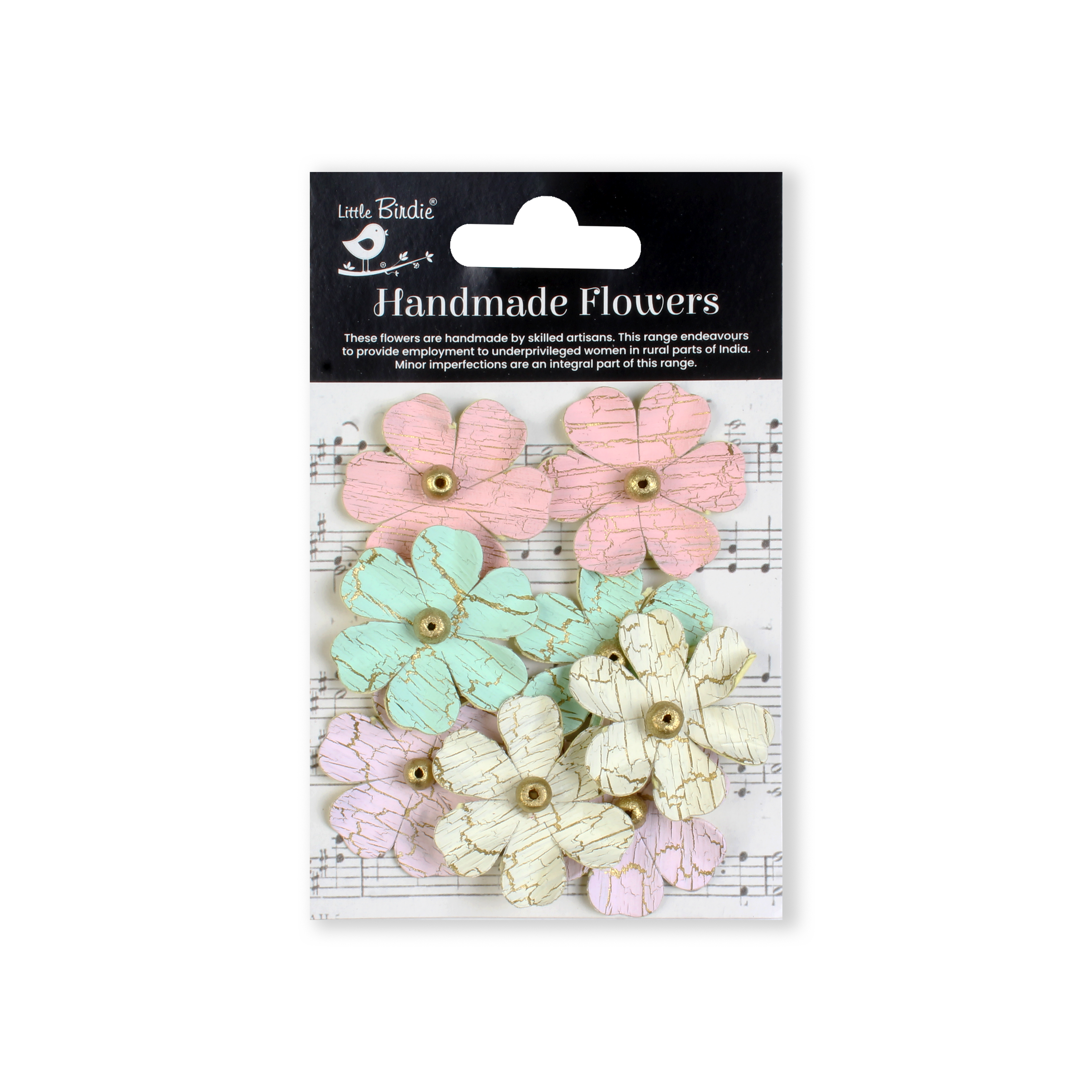 Handmade flowers Fairy Garden Zoey Washed Approx 3.5Cm 8Pc Pbci Lb