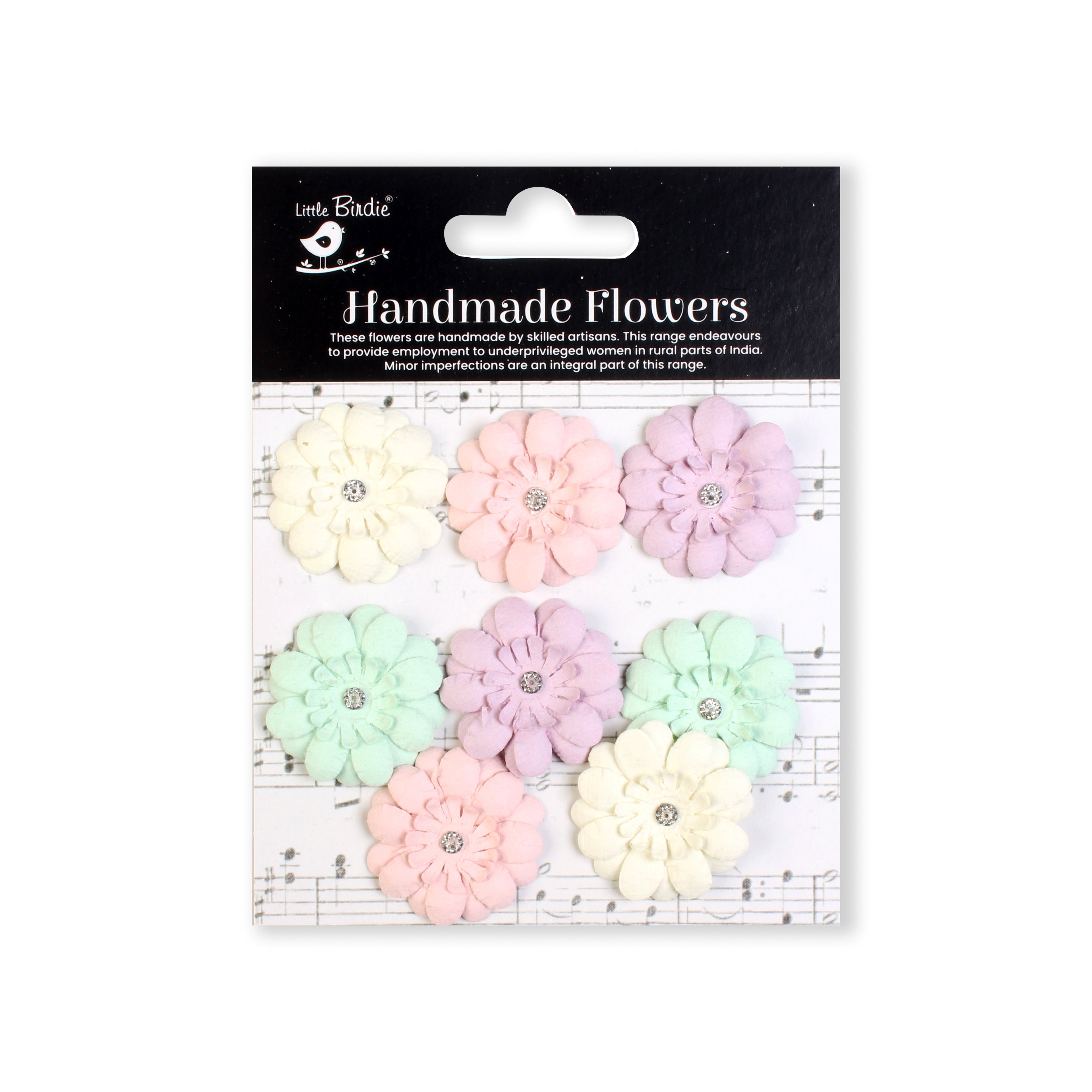 Handmade flowers Fairy Garden Kaspar Approx 3Cm 8Pc Pbci Lb