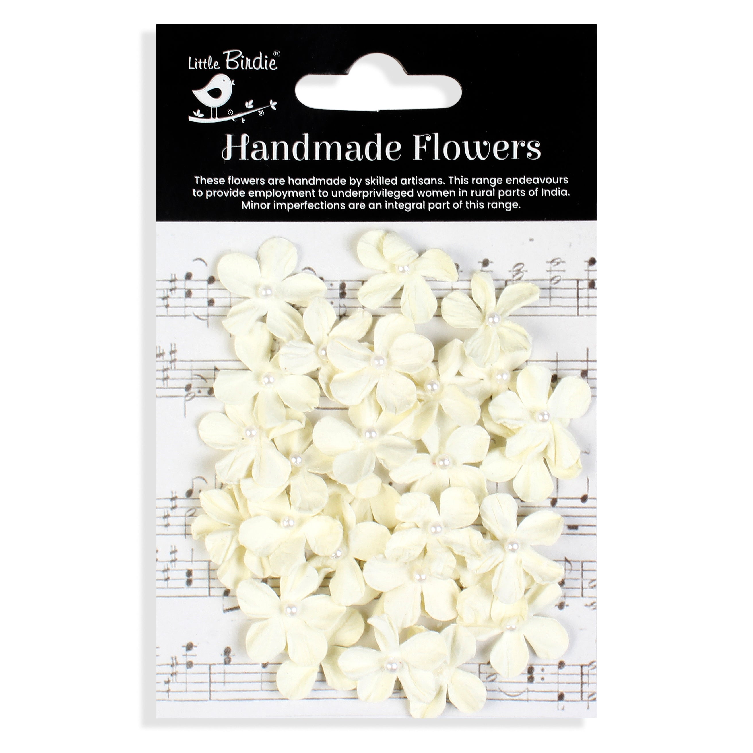 Handmade flowers Ivory Pearl Pearl Petites Approx 2Cm 30Pc Pbci Lb