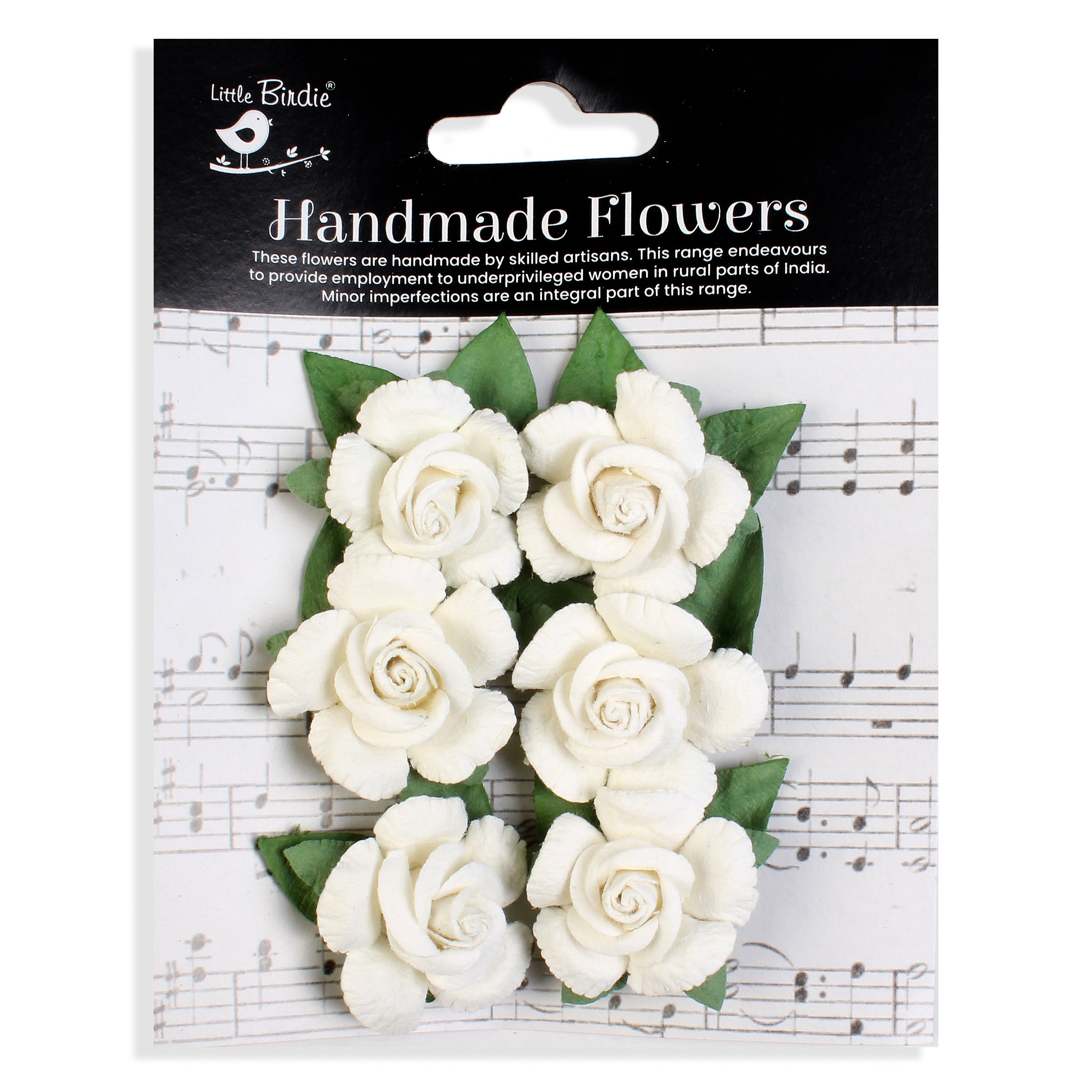 Handmade flowers Ivory Pearl Beatriz Approx 4Cm 6Pc Pbci Lb